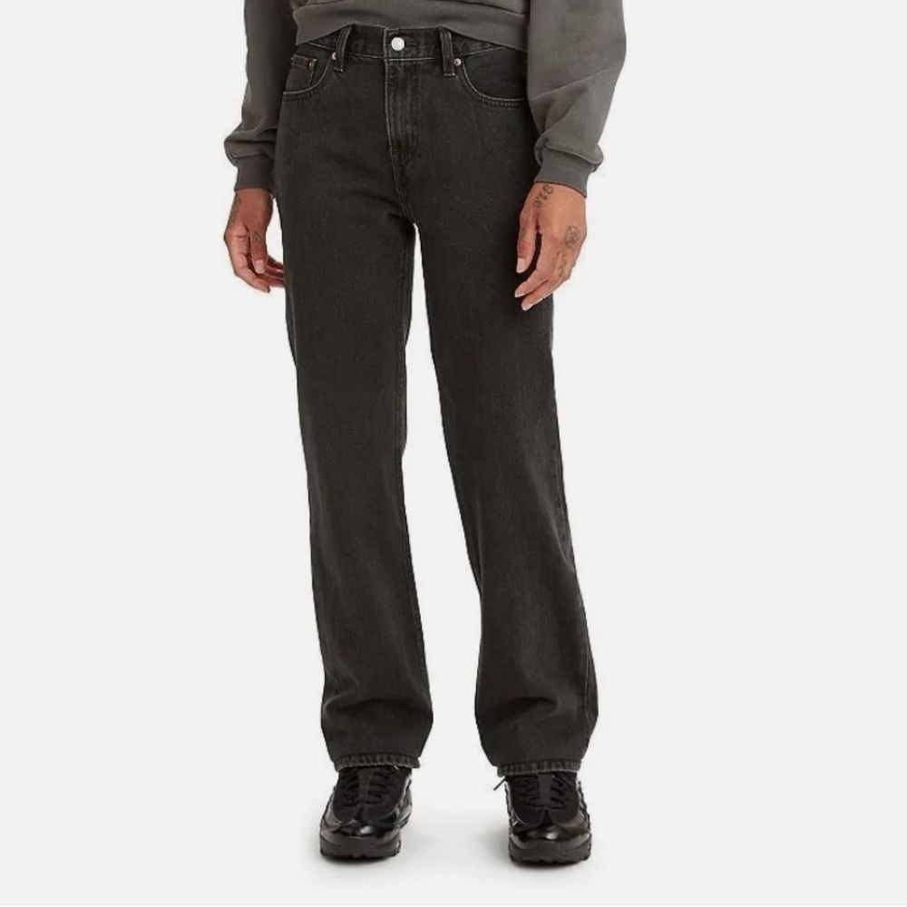 Levi’s low pro straight black loose jeans